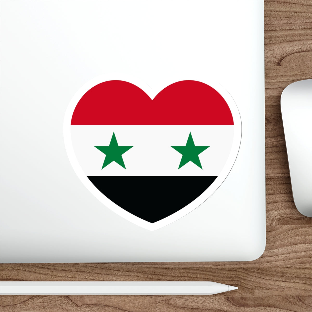 Heart Flag of Syria - STICKER Vinyl Die-Cut Decal-The Sticker Space