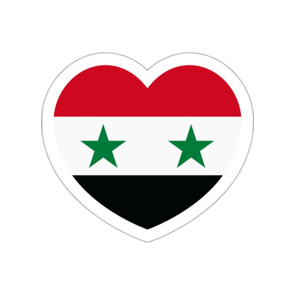 Heart Flag of Syria - STICKER Vinyl Die-Cut Decal-White-The Sticker Space