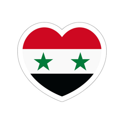 Heart Flag of Syria - STICKER Vinyl Die-Cut Decal-White-The Sticker Space