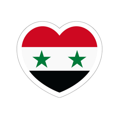 Heart Flag of Syria - STICKER Vinyl Die-Cut Decal-White-The Sticker Space