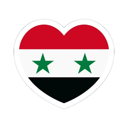 Heart Flag of Syria - STICKER Vinyl Kiss-Cut Decal 6 Inch White - The Sticker Space