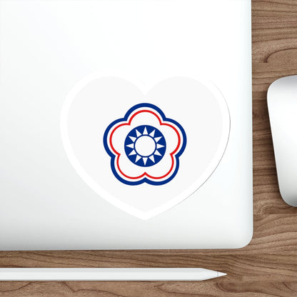 Heart Flag of Taiwan (Chinese Taipei) - STICKER Vinyl Die-Cut Decal-The Sticker Space