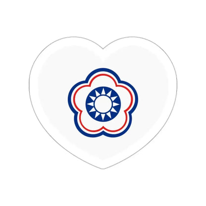 Heart Flag of Taiwan (Chinese Taipei) - STICKER Vinyl Die-Cut Decal White Die-Cut 2 Inch - The Sticker Space