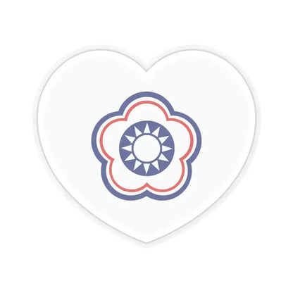 Heart Flag of Taiwan (Chinese Taipei) - STICKER Vinyl Kiss-Cut Decal 6 Inch Transparent - The Sticker Space