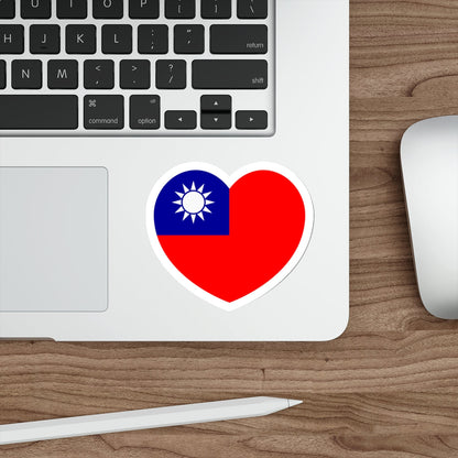 Heart Flag of Taiwan - STICKER Vinyl Die-Cut Decal-The Sticker Space