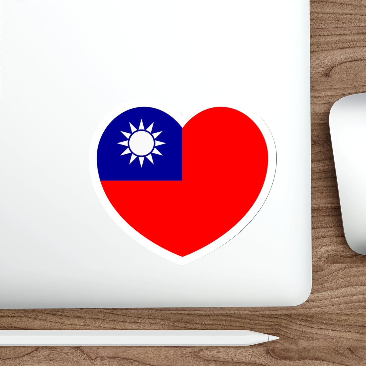 Heart Flag of Taiwan - STICKER Vinyl Die-Cut Decal-The Sticker Space