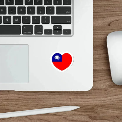 Heart Flag of Taiwan - STICKER Vinyl Die-Cut Decal - The Sticker Space