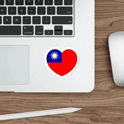 Heart Flag of Taiwan - STICKER Vinyl Die-Cut Decal - The Sticker Space