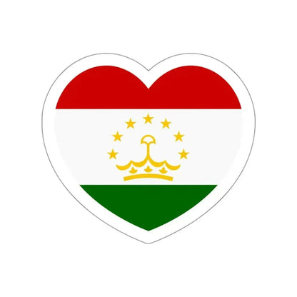 Heart Flag of Tajikistan - STICKER Vinyl Die-Cut Decal - The Sticker Space