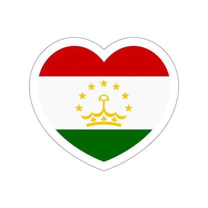 Heart Flag of Tajikistan - STICKER Vinyl Die-Cut Decal - The Sticker Space