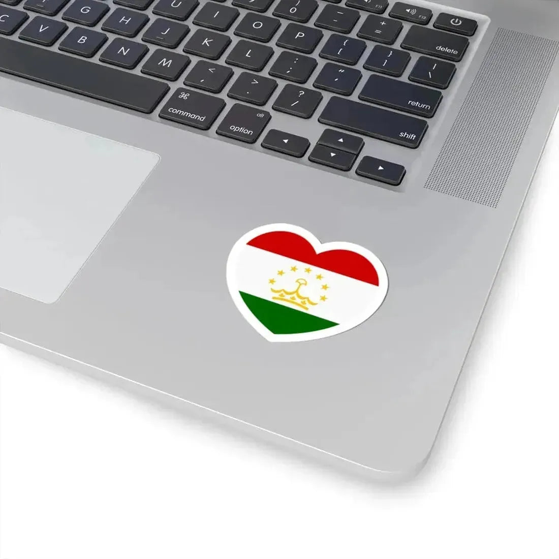 Heart Flag of Tajikistan - STICKER Vinyl Kiss-Cut Decal - The Sticker Space