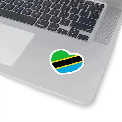Heart Flag of Tanzania - STICKER Vinyl Kiss-Cut Decal - The Sticker Space