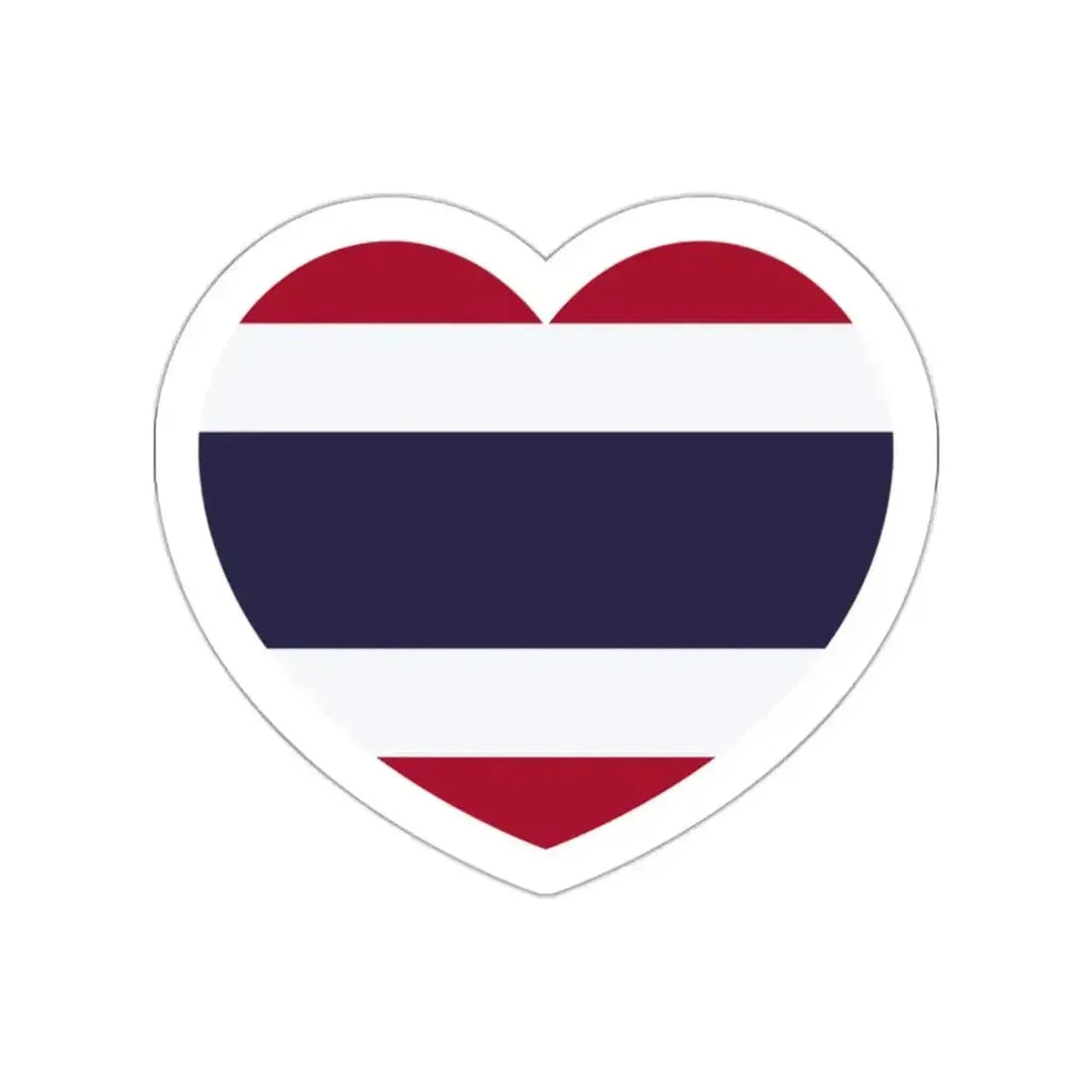 Heart Flag of Thailand - STICKER Vinyl Die-Cut Decal - The Sticker Space