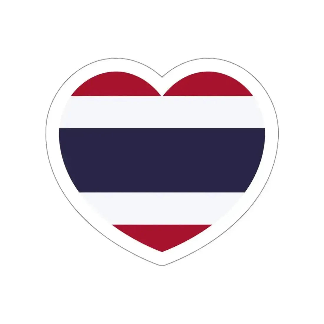 Heart Flag of Thailand - STICKER Vinyl Die-Cut Decal - The Sticker Space