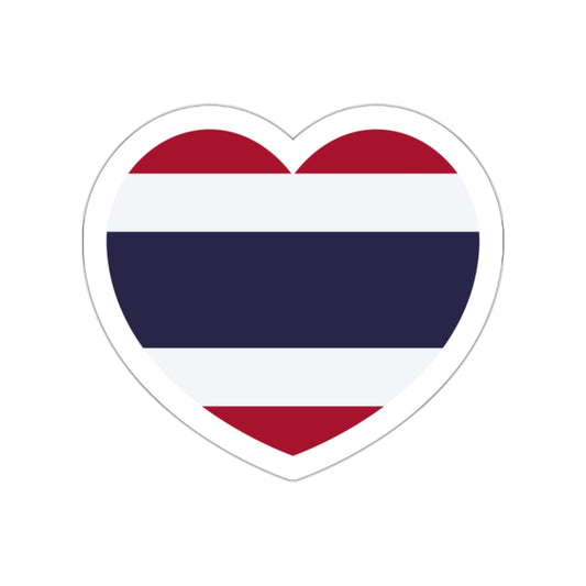 Heart Flag of Thailand - STICKER Vinyl Die-Cut Decal