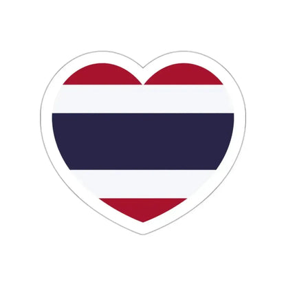 Heart Flag of Thailand - STICKER Vinyl Die-Cut Decal White Die-Cut 2 Inch - The Sticker Space