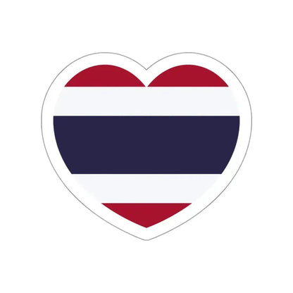 Heart Flag of Thailand - STICKER Vinyl Die-Cut Decal White Die-Cut 3 Inch - The Sticker Space