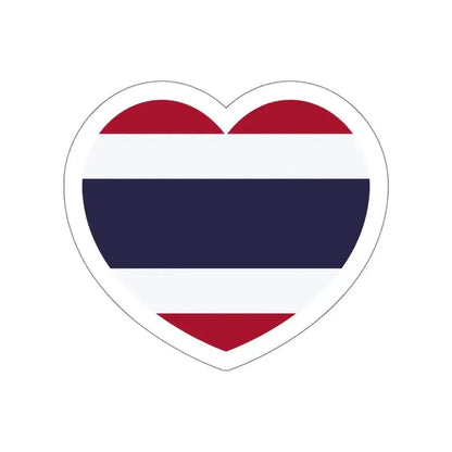 Heart Flag of Thailand - STICKER Vinyl Die-Cut Decal White Die-Cut 6 Inch - The Sticker Space