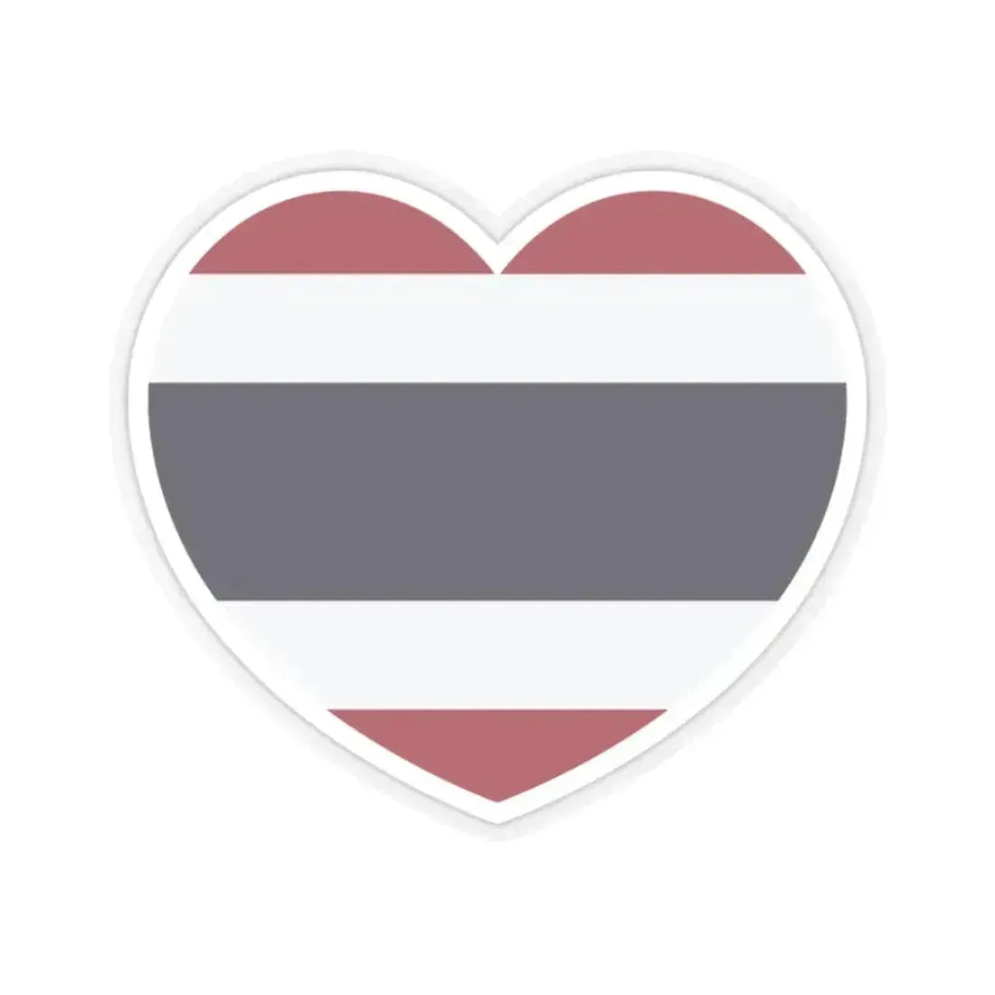 Heart Flag of Thailand - STICKER Vinyl Kiss-Cut Decal 2 Inch Transparent - The Sticker Space