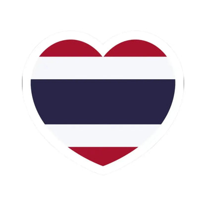 Heart Flag of Thailand - STICKER Vinyl Kiss-Cut Decal 2 Inch White - The Sticker Space