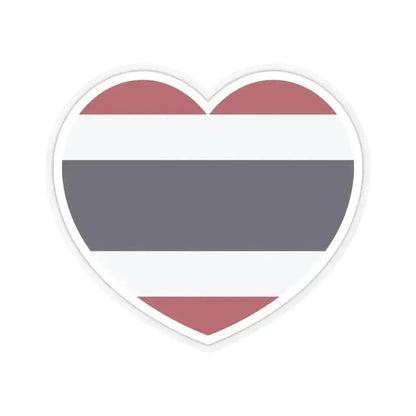 Heart Flag of Thailand - STICKER Vinyl Kiss-Cut Decal 4 Inch Transparent - The Sticker Space
