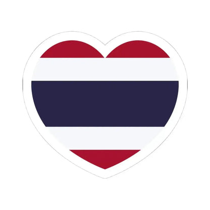 Heart Flag of Thailand - STICKER Vinyl Kiss-Cut Decal 4 Inch White - The Sticker Space