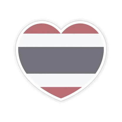 Heart Flag of Thailand - STICKER Vinyl Kiss-Cut Decal 6 Inch Transparent - The Sticker Space