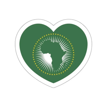 Heart Flag of the African Union - STICKER Vinyl Die-Cut Decal - The Sticker Space