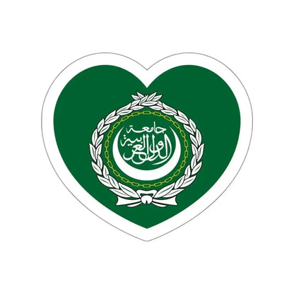 Heart Flag of the Arab League - STICKER Vinyl Die-Cut Decal - The Sticker Space