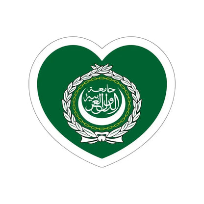 Heart Flag of the Arab League - STICKER Vinyl Die-Cut Decal - The Sticker Space