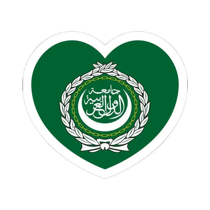 Heart Flag of the Arab League - STICKER Vinyl Kiss-Cut Decal - The Sticker Space
