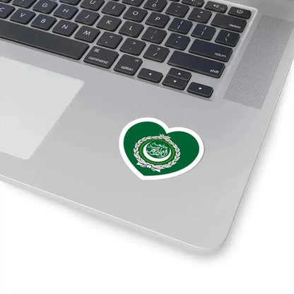 Heart Flag of the Arab League - STICKER Vinyl Kiss-Cut Decal - The Sticker Space