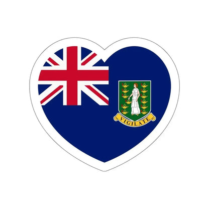 Heart Flag of the British Virgin Islands - STICKER Vinyl Die-Cut Decal White Die-Cut 6 Inch - The Sticker Space