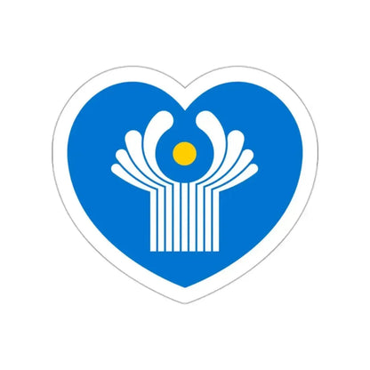 Heart Flag of the Commonwealth of Independent States - STICKER Vinyl Die-Cut Decal - The Sticker Space
