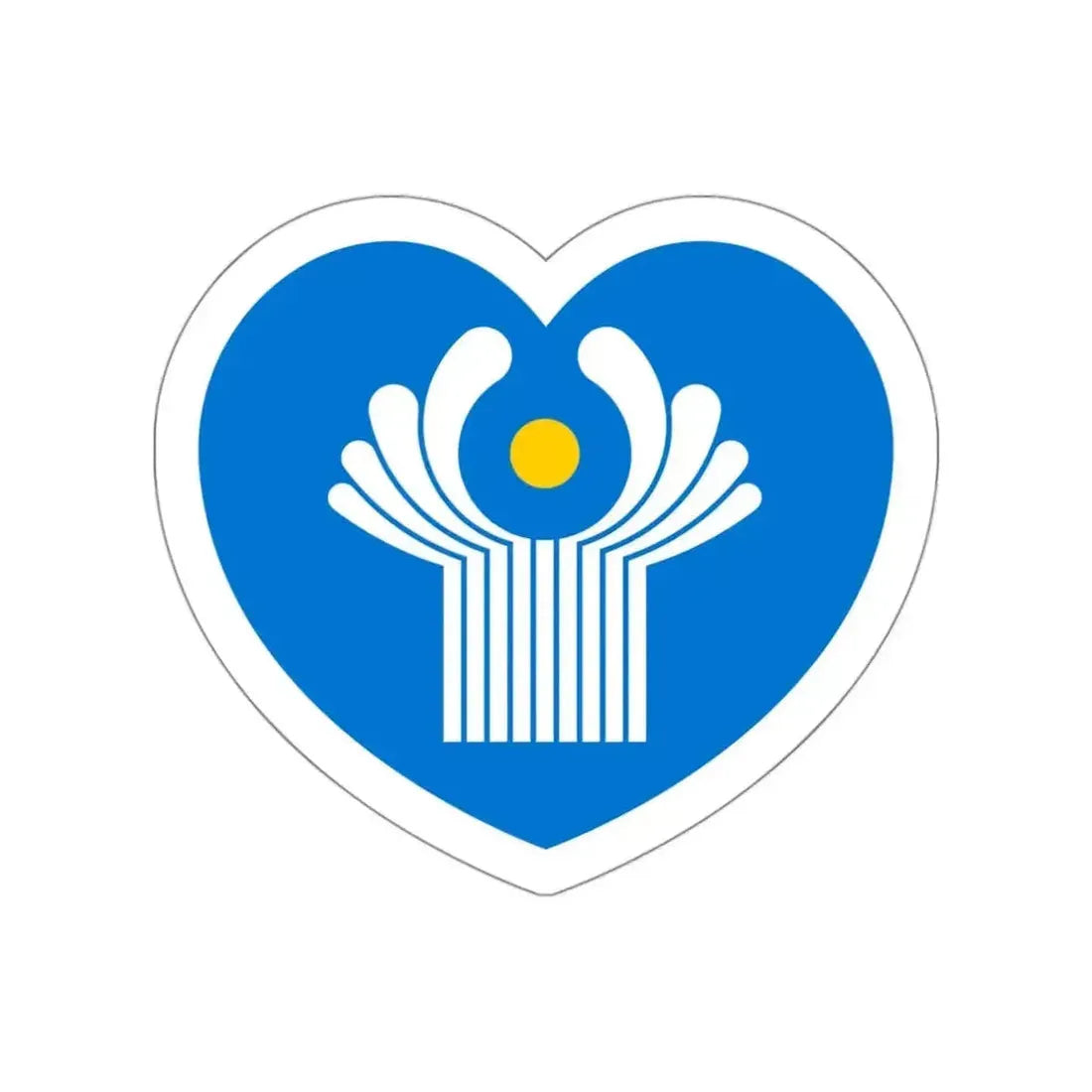 Heart Flag of the Commonwealth of Independent States - STICKER Vinyl Die-Cut Decal - The Sticker Space