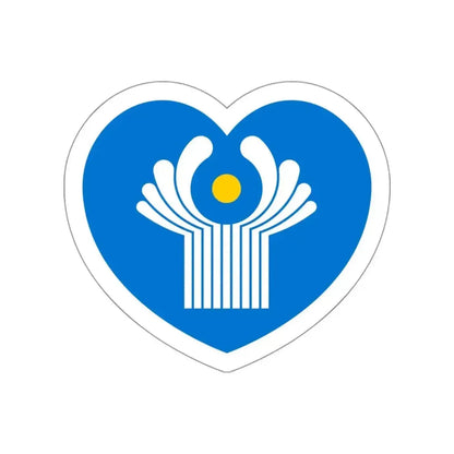Heart Flag of the Commonwealth of Independent States - STICKER Vinyl Die-Cut Decal - The Sticker Space