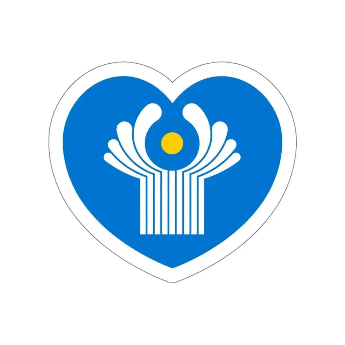 Heart Flag of the Commonwealth of Independent States - STICKER Vinyl Die-Cut Decal - The Sticker Space