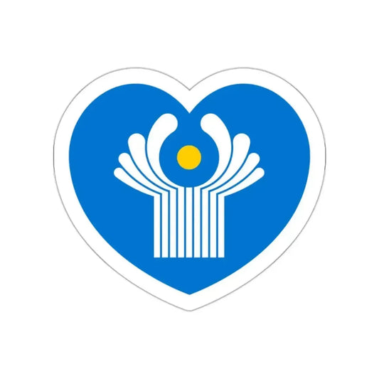 Heart Flag of the Commonwealth of Independent States - STICKER Vinyl Die-Cut Decal White Die-Cut 2 Inch - The Sticker Space