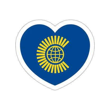 Heart Flag of the Commonwealth of Nations - STICKER Vinyl Die-Cut Decal White Die-Cut 3 Inch - The Sticker Space