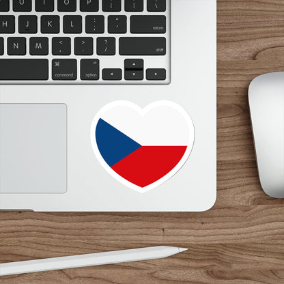 Heart Flag of the Czech Republic - STICKER Vinyl Die-Cut Decal-The Sticker Space