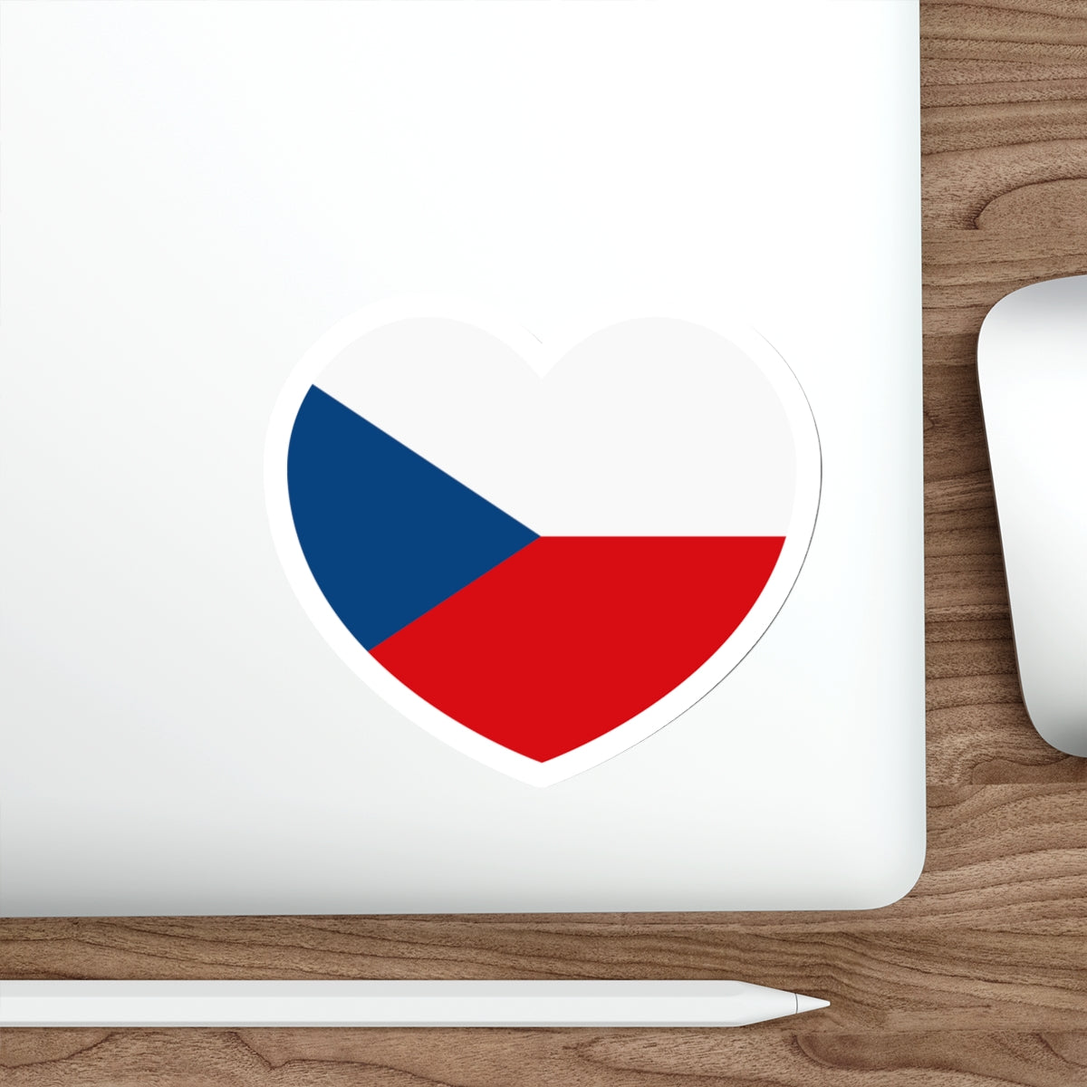 Heart Flag of the Czech Republic - STICKER Vinyl Die-Cut Decal-The Sticker Space