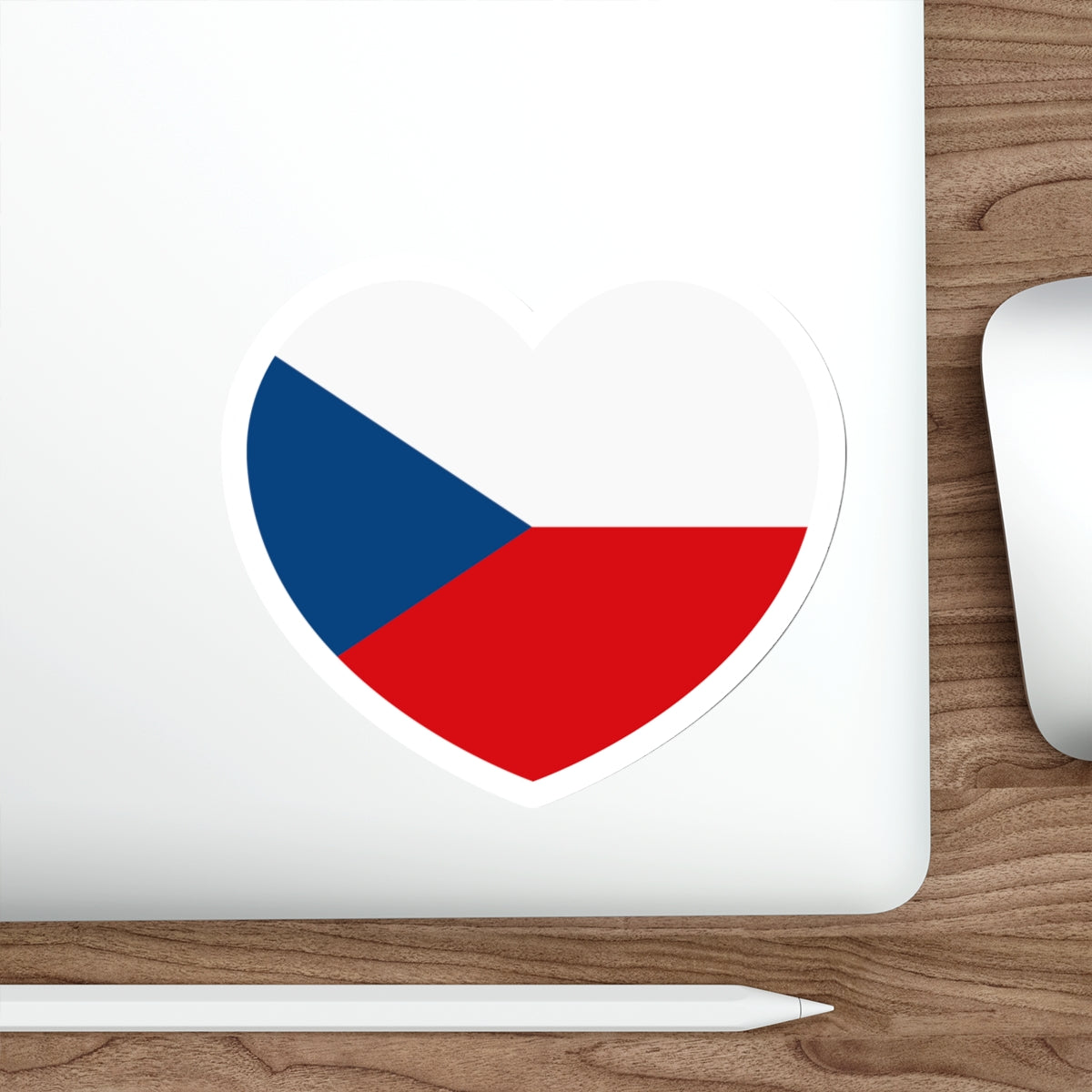 Heart Flag of the Czech Republic - STICKER Vinyl Die-Cut Decal-The Sticker Space