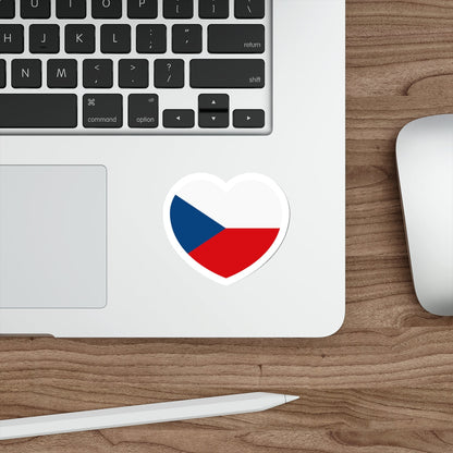 Heart Flag of the Czech Republic - STICKER Vinyl Die-Cut Decal-The Sticker Space