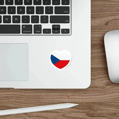 Heart Flag of the Czech Republic - STICKER Vinyl Die-Cut Decal - The Sticker Space