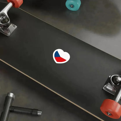 Heart Flag of the Czech Republic - STICKER Vinyl Die-Cut Decal - The Sticker Space