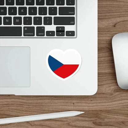 Heart Flag of the Czech Republic - STICKER Vinyl Die-Cut Decal - The Sticker Space