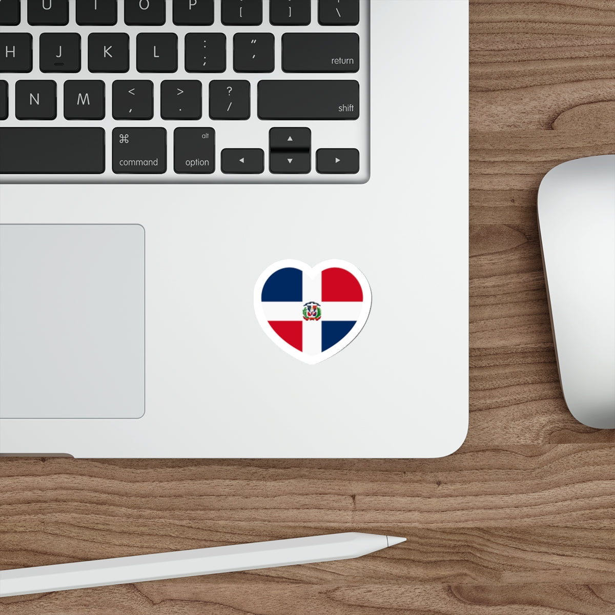 Heart Flag of the Dominican Republic - STICKER Vinyl Die-Cut Decal-The Sticker Space