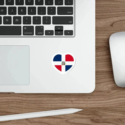 Heart Flag of the Dominican Republic - STICKER Vinyl Die-Cut Decal - The Sticker Space