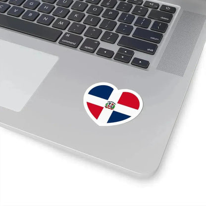 Heart Flag of the Dominican Republic - STICKER Vinyl Kiss-Cut Decal - The Sticker Space