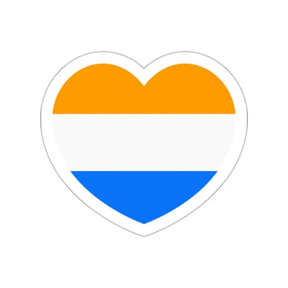 Heart Flag of the Dutch Republic Prince's - STICKER Vinyl Die-Cut Decal White Die-Cut 2 Inch - The Sticker Space